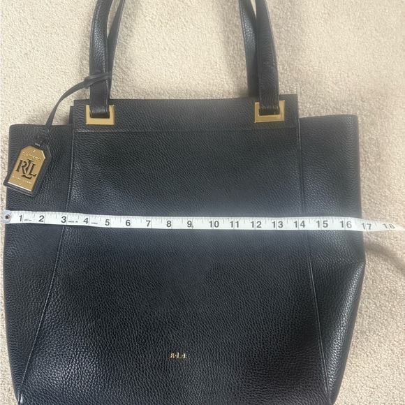 Ralph Lauren Black Leather Tote Bag - Picture 3 of 4